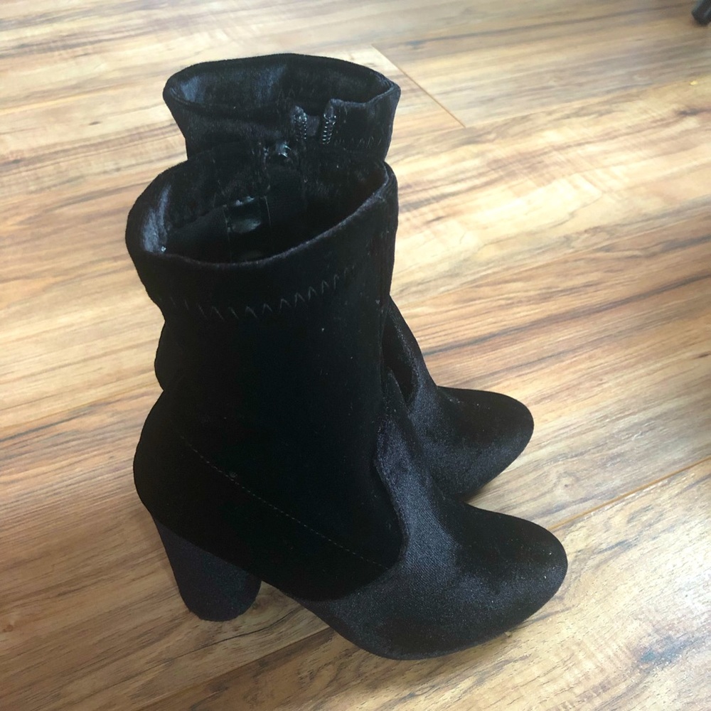 Velvet Sock Boots